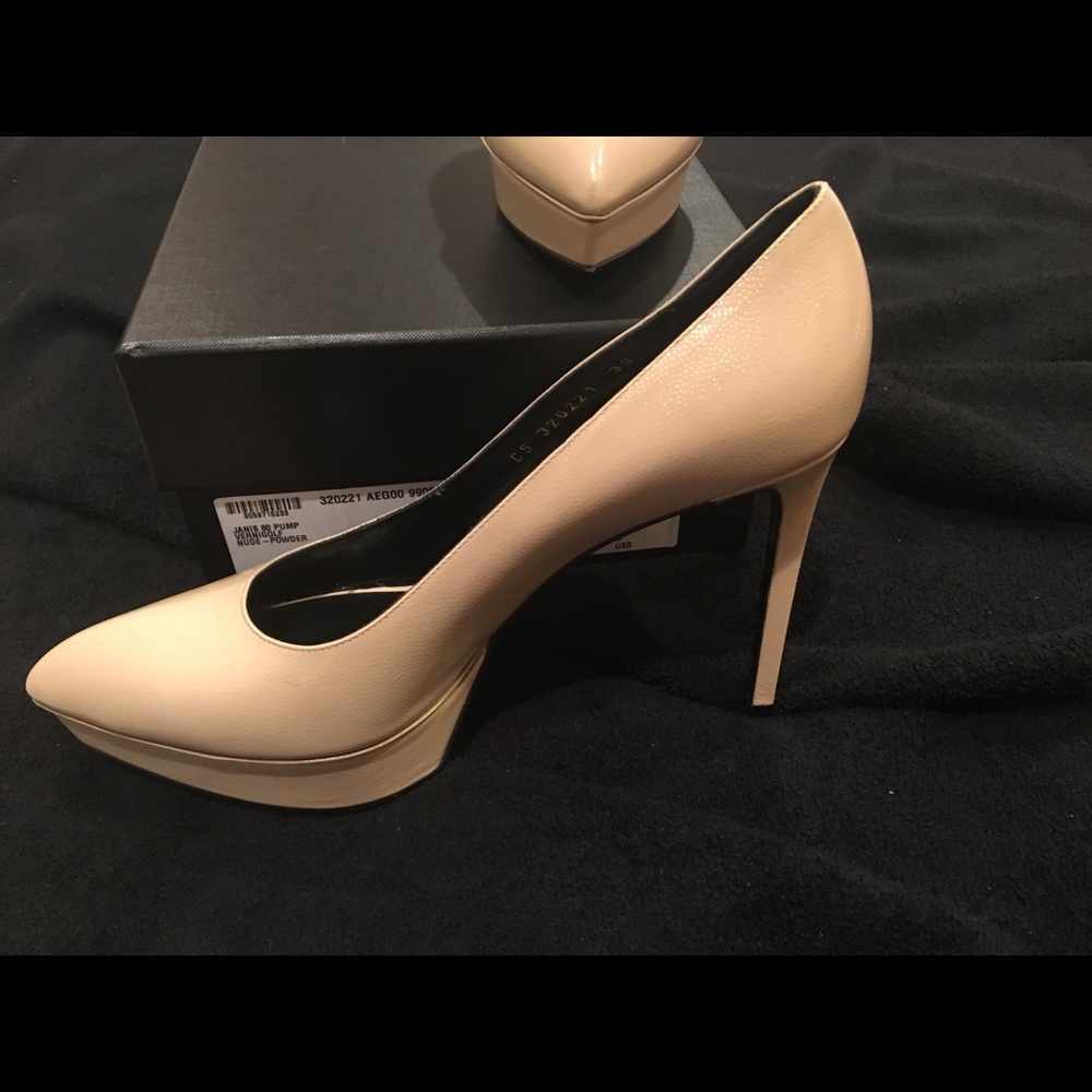 Saint Laurent YSL Janis Nude Pumps